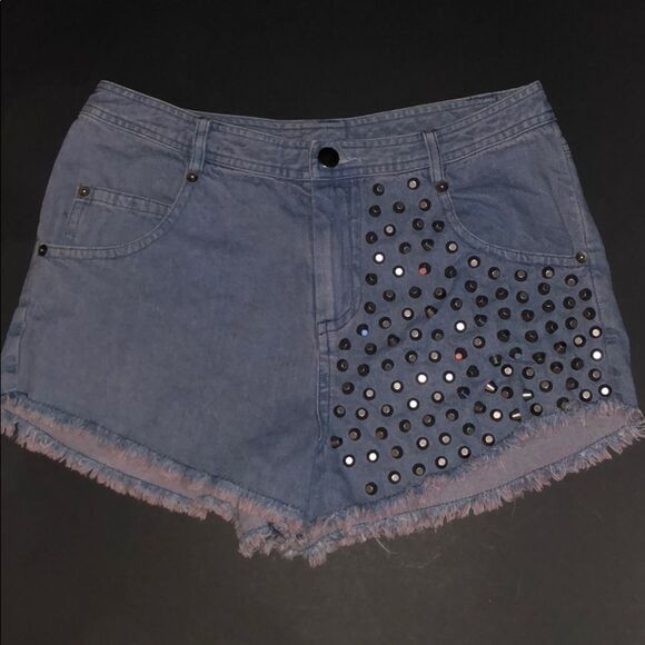 ASTR Studded Denim Shorts - Picture 5 of 8